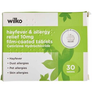 Pack of Cetirizine Hayfever Relief Tablets - Green / 30