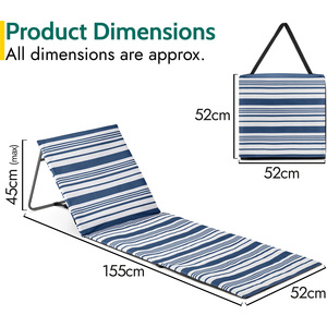 Folding Beach Mat with Adjustable Backrest by Trail