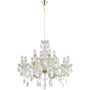 Marie Therese 12 Light Chandelier - Brass by Litecraft