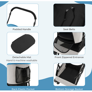 Foldable Pet Stroller by Costway