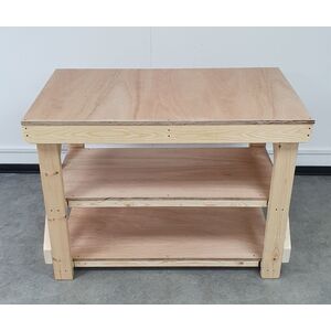 Eucalyptus Top Workbench With Double Shelf by Arbor Garden Solutions