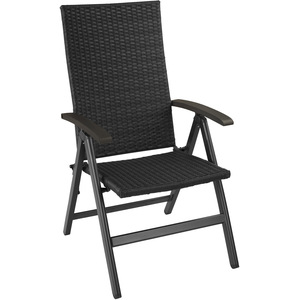 Garden Chair Canberra With Reclining Function - Black by tectake