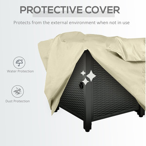 Outsunny Square Rattan Propane Gas Fire Pit Table, 50000 BTU - Black by Outsunny