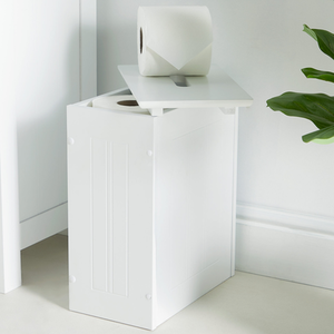 Holbrook compact bathroom storage and box organiser - white by VonHaus