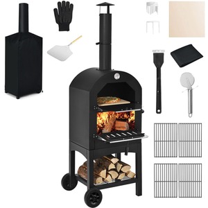 Portable Outdoor Pizza Oven - Black by Costway