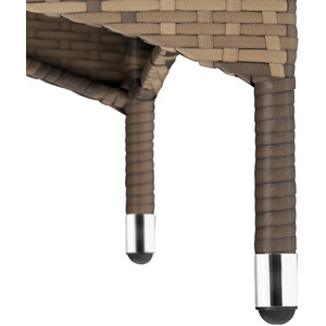 Rattan Garden Furniture Set 61 With Protective Cover - Nature/Dark Grey by tectake