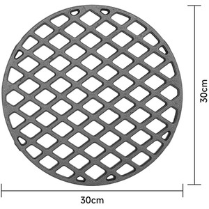 Round Cast Iron Grill Grate - Black by Livingandhome