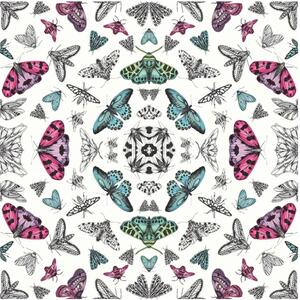 Bug Glitter Luxury Textured Wallpaper - White, Purple by Arthouse