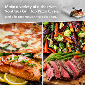 BBQ Pizza Oven Outdoor - Silver by VonHaus