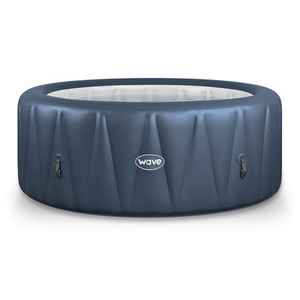 Wave Atlantic 6-Person Inflatable Hot Tub with Integrated Heater - Navy / EnergySave Bundle by Wave