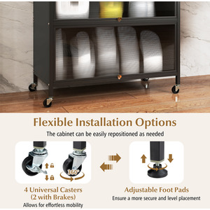 6-Tier Kitchen Pantry Cabinet - Black by Costway