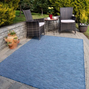 Navy Blue Soft Plastic Value Indoor Outdoor Area Rug by The Rug House