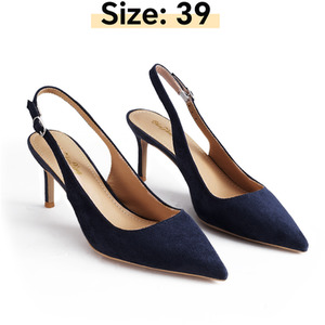 Suede Stiletto High Heels with Pointed Toe by komore