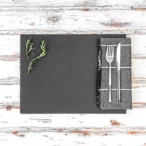 Rectangle Slate Placemats - 30 x 20cm - Grey / 24 by Argon Tableware