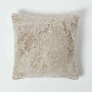 Soft Touch Faux Fur Cushion 46 x 46 cm by Homescapes