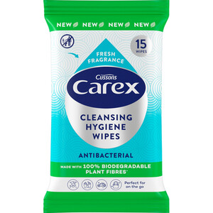 Carex Antibacterial Cleansing Hygiene Wipes - White by Carex