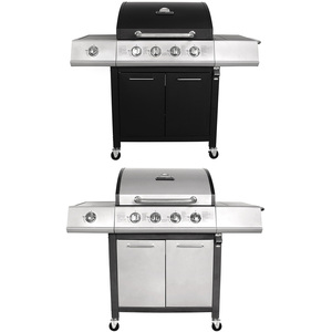 5 Burner Premium Gas BBQ - Black by Charles Bentley