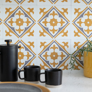 Nadia Gold Self-Adhesive Wall Tiles (6 Tiles) - Gold by d-c-fix