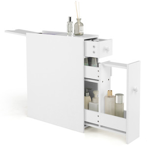 Bathroom Cabinet Slim Floor Cabinet by Costway