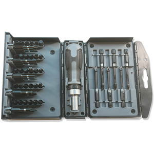 Lumberjack 52 Piece Impact Screwdriver Ratchet Bit Set Includes Carry Case - Grey by Lumberjack