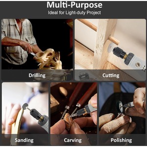 Cordless Rotary Tool DIY Engraving Kit - Grey