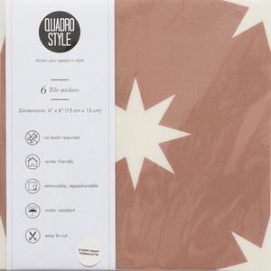 Quadrostyle Starry Night Terracotta Wall Tile and Furniture Vinyl Stickers - Terracotta / 15cm by Quadrostyle