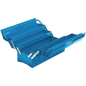 Draper Extra Long Four Tray Cantilever Tool Box - Blue by Draper