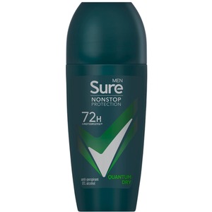 Sure Men Antiperspirant Deodorant Roll On 72H Nonstop, Quantum Dry - 50ml - 6 by Sure