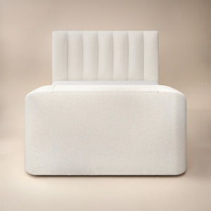 Megane Boucle Side Lift TV Ottoman - Beige / Double by Flair