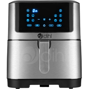 8L Air Fryer Steel LED Rapid Healthy Cooker Oven Low Fat - Black by DIHL