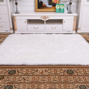 Luxury Soft Rectangle Shaggy Rug - White / 5.5cm / 180cm by Livingandhome