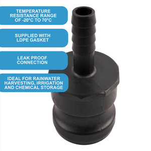 Camlock Adapter (2 inch) x (0.75 inch) Hose Tail - Black by DNA PACKAGING LTD