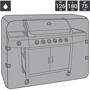 Charles Bentley Bbq Gas Charcoal Premium Bbq Cover - Black by Charles Bentley