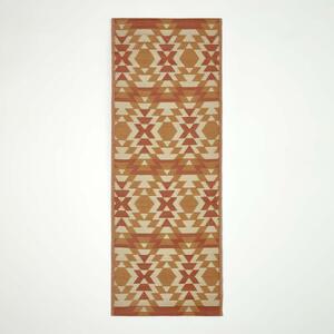 Homescapes Outdoor Rug Luxury Waterproof Reversible Recycled, Orange Anya Aztec by Homescapes