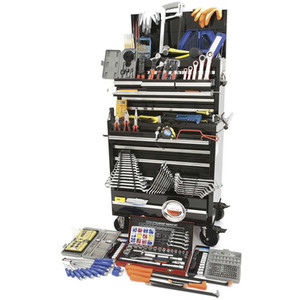 Hilka Tool Kit In Professional Chest Cabinet - Black by Hilka