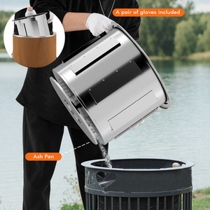 Burning Firepit Smokeless Fire Pit - Brown by Costway