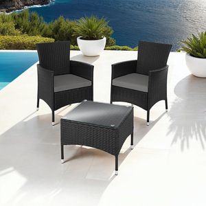 Rattan Garden Furniture Set Lucerne Two Sets Of Cushion Covers by tectake