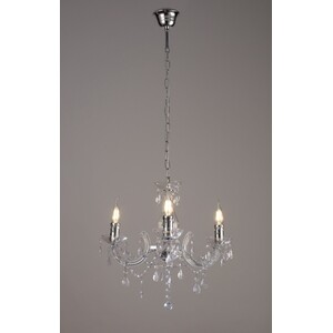 Floria Chandelier, Acrylic Sconce Acrylic Crystal Droplets Polished Chrome - Polished Chrome