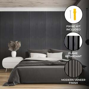 Acoustic Slat Wall Panel - Grey / 2 by Monster Shop