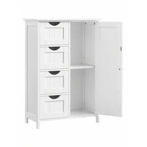 Bathroom Storage Cabinet with 4 Drawers - White by VASAGLE