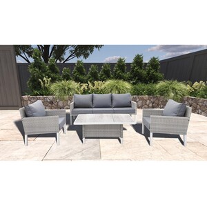 Naples 4 Piece Lounge Set - Grey by Malay
