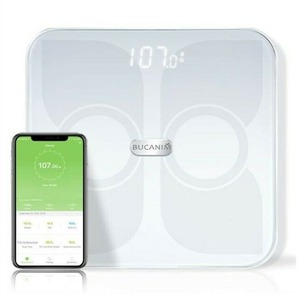 Digital Bluetooth Bathroom Weighing Scales Body Fat Smart Analyzer - White by Bucanim