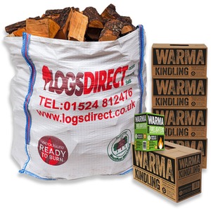 Kiln Dried Starter Kit Bundle with Kindling - Brown by Warma