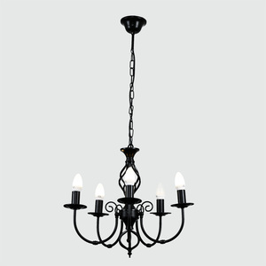 Memphis 5 Way Celling Light Chandelier - Black by ValueLights