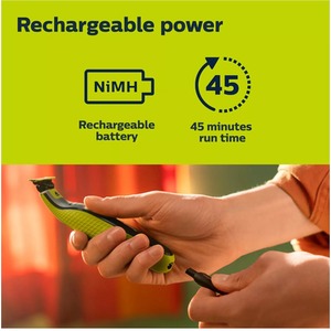 Philips Norelco Oneblade 360 Face Hybrid Electric Trimmer - Black by Philips