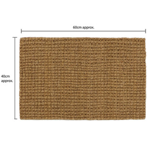 Tallis Boucle Coir Latex Backed Door Mat - Natural by JVL
