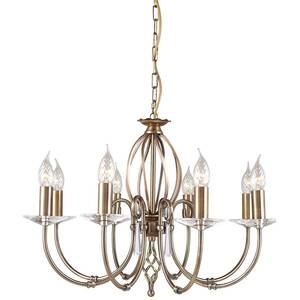 Aegean 8 Light Chandelier Aged Brass Finish, E14 - Aged Brass