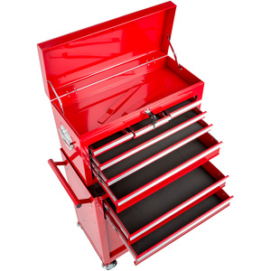 Tool Chest with 8 Drawers - Red by tectake