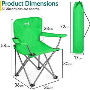 Kids Lightweight Camping Chair - Green by Trail