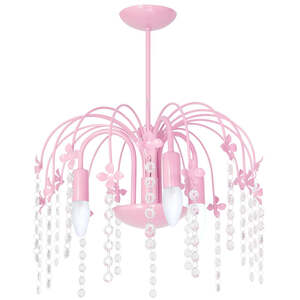 Milagro Chandelier Laura 3XE14 Pink - Pink by Milagro